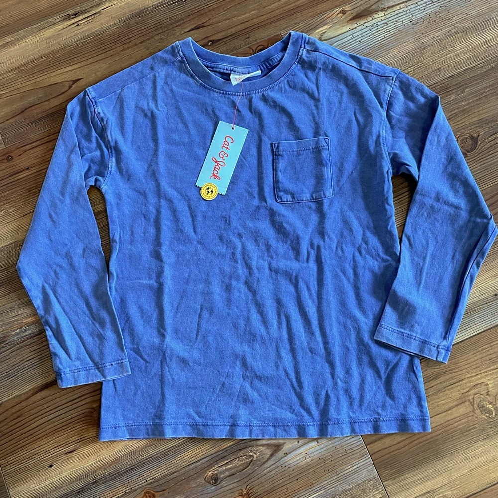 Boys Long Sleeve Pocket T-shirt